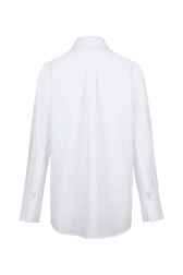 Chemise popeline femme Blanc vue de dos