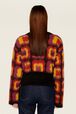 Cardigan jacquard Mai 68 femme Multico crea vue portée de dos