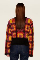 Cardigan jacquard Mai 68 femme Multico crea vue portée de dos