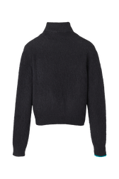 Col roulé mohair femme Noir vue de dos