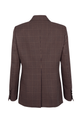 Veste masculine à carreaux prince de galles Carreaux navy/brown vue de dos
