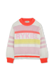 Pull rayé multicolore Multico vue de face
