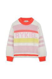 Pull rayé multicolore Multico vue de face