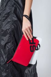 Pochette en cuir imprimé Blanc vue de détail 3