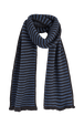 Écharpe lurex femme Raye noir/bleu vue de dos