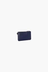 Printed Leather Pouch Navy back view