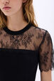 T-shirt en dentelle Noir vue de détail 2