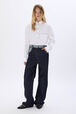 Poplin shirt White front worn view