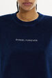 T-shirt manches courtes en velours Bleu canard vue de détail 2
