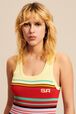 Women Colorblock Tank Top Red details view 2