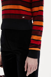 Wool and Cashmere Striped Jumper Striped red/orange details view 2