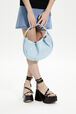 Domino medium vinyl bag Baby blue details view 4