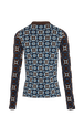Long-Sleeved Crew-Neck Jumper Blue back view