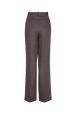 Pantalon à pinces à carreaux prince de galles Carreaux navy/brown vue de dos