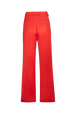 Women Tailored Straight-Leg Trousers Coral back view