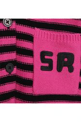 Cardigan tricot rayé Fuchsia vue de détail 1