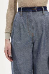 Pleated Jeans Raw details view 2