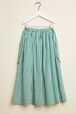 Gingham Girl Long Skirt Green back view