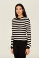Sweater Big Poor Boy rayé femme Raye noir/blanc vue de détail 1