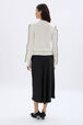 Sweater with ruffle detail Cream back worn view