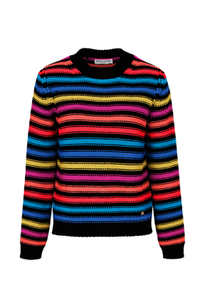 Pullover Big Poor Boy rayé femme Multico raye rf vue de face