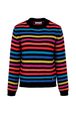 Women Big Poor Boy Striped Sweater Multico striped rf front view
