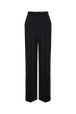 Cool Wool High-waisted Trousers Black front view
