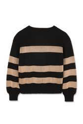 Golden Glow Sweater Striped black/gold back view