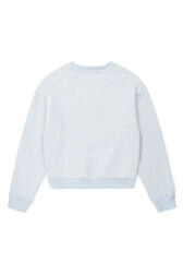 Girl Printed Cotton Sweater - Bonton x Sonia Rykiel Grey back view