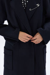 Manteau oversize en double face Navy vue de détail 2