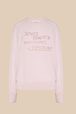 Pull motif strass femme Baby rose vue de face