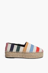 Espadrilles en toile rayée Cafe vue de face