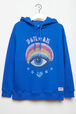Sweat à capuche oversize imprimé fille - BONTON x Sonia Rykiel Bleu vue de détail 5