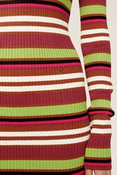 Women Multicolor Striped Maxi Dress Multico emerald striped details view 1