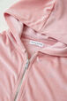 Velvet Girl Zipped Hoodie Pink details view 1