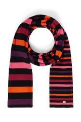 Striped woolen scarf Striped multico front view