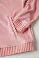 Velvet Girl Zipped Hoodie Pink details view 2