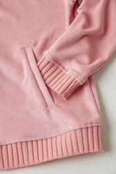 Velvet Girl Zipped Hoodie Pink details view 2