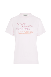 T-shirt coton motif strass femme Baby rose vue de face