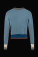 Pull motif pied de poule signature femme Baby blue vue de dos