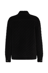 Quilted velvet jacket Black back view