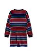 Robe rayée multicolore velours Multico raye vue de dos