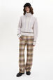 Long-Sleeved Turtleneck Jumper Lilac front worn view