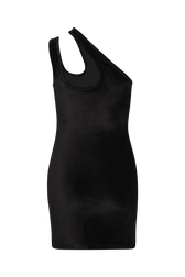 Velvet cut-out mini dress Black back view
