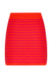 Women Striped Mini Skirt Striped fuchsia/coral back view