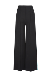 Women Two-Tone Pants Black back view