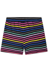 Short fille interlock rayé Multico vue de dos