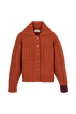 Blouson laine bouclette femme Roux vue de face