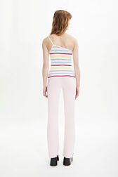 Women Viscose Trousers Baby pink back worn view