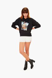 Sweatshirt crop photos sonia rykiel Noir vue portée de face